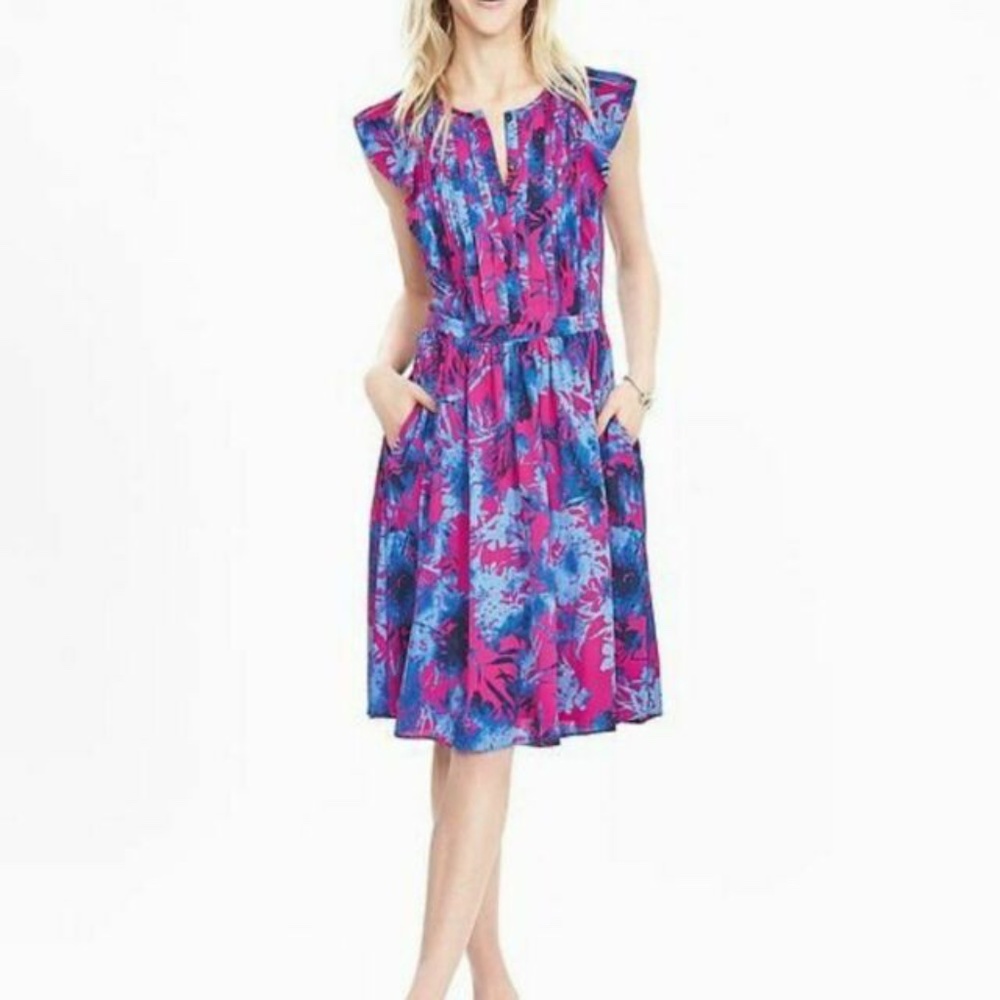 Banana Republic Floral Dress 8